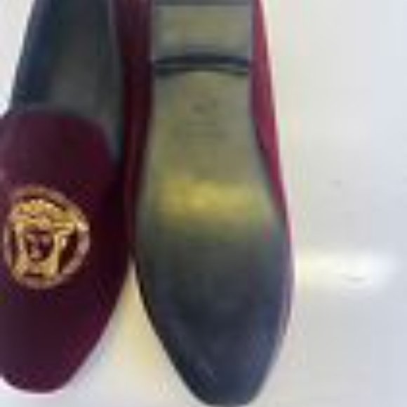 Versace red Gold Medusa Velvet Slipper 46 US 12 main image 2